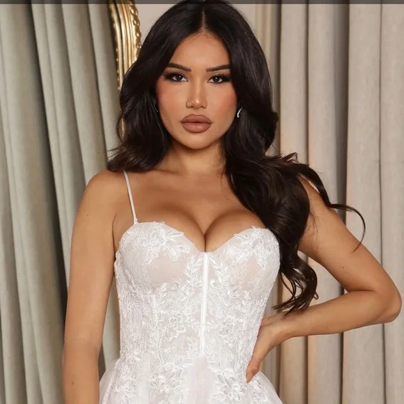 fashion nova white wedding dress White & Lace by Milla Nova Paula main image 0